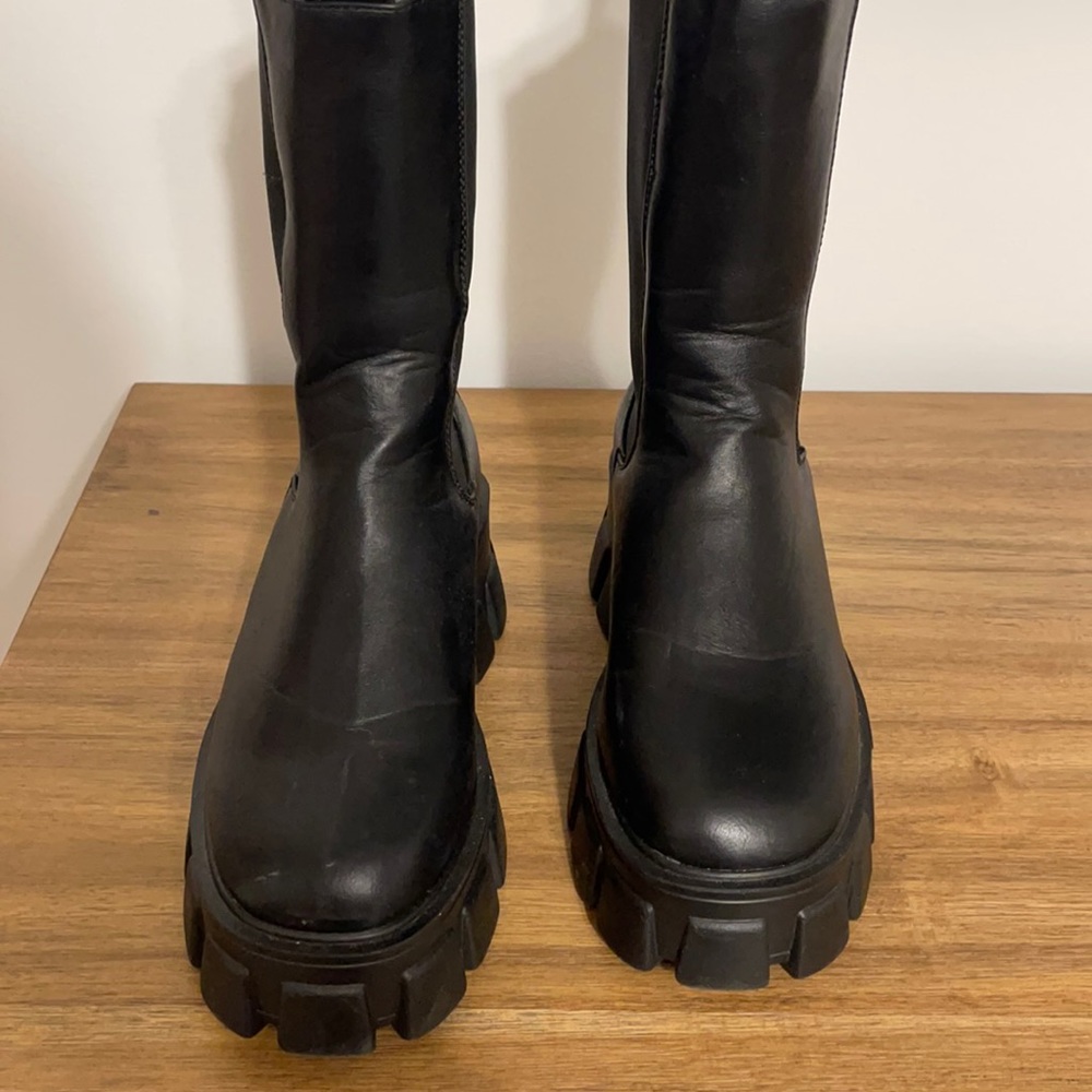 Black Extreme Chunky Chelsea Boots - Picture 4 of 6